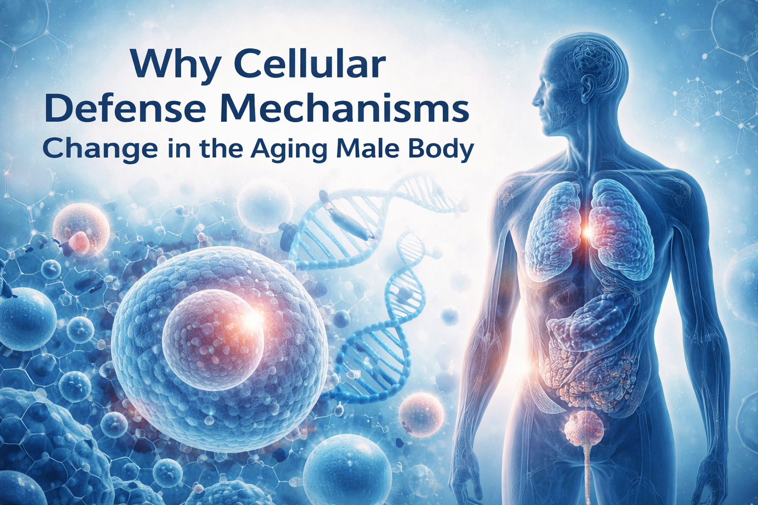 Why Cellular Defense Mechanisms Change in the Aging Male Body
